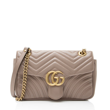 Gucci Matelasse Leather GG Marmont Medium Flap Bag