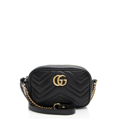 Gucci Matelasse Leather GG Marmont Mini Bag (SHF-MMurmE)