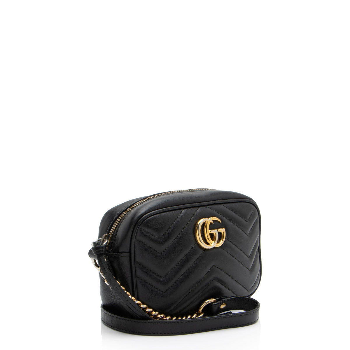 Gucci Matelasse Leather GG Marmont Mini Bag (SHF-MMurmE)