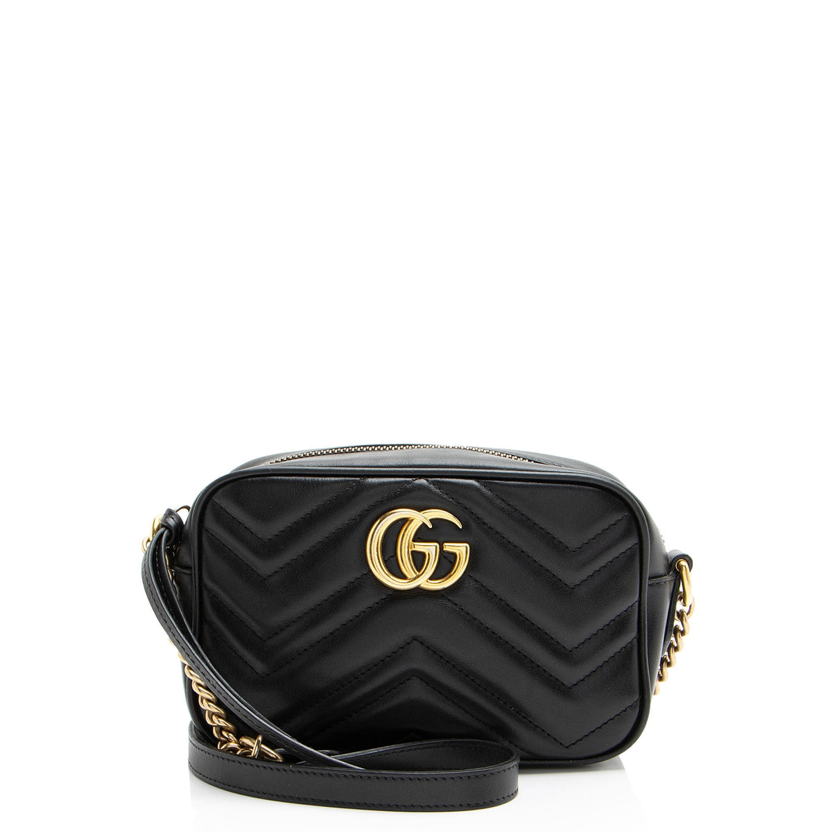 Gucci Matelasse Leather GG Marmont Mini Bag (SHF-J7WV4U)