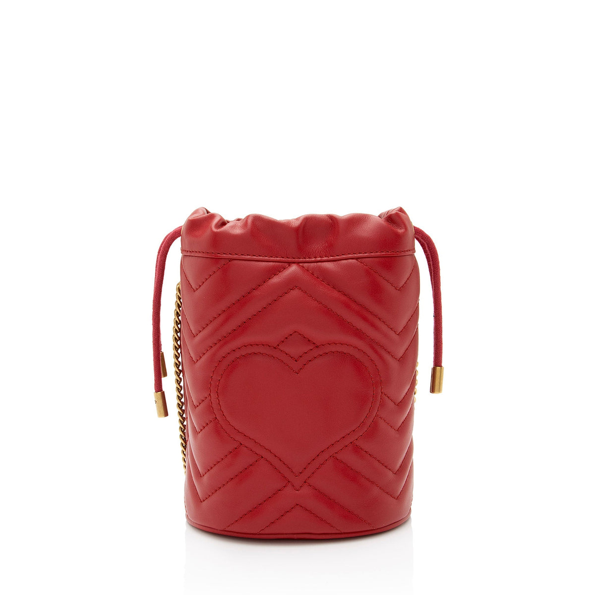 Gucci Matelasse Leather GG Marmont Mini Bucket Bag (SHF-5Z20gx)