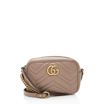 Gucci Matelasse Leather GG Marmont Mini Camera Bag