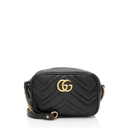 Gucci Matelasse Leather GG Marmont Mini Camera Bag
