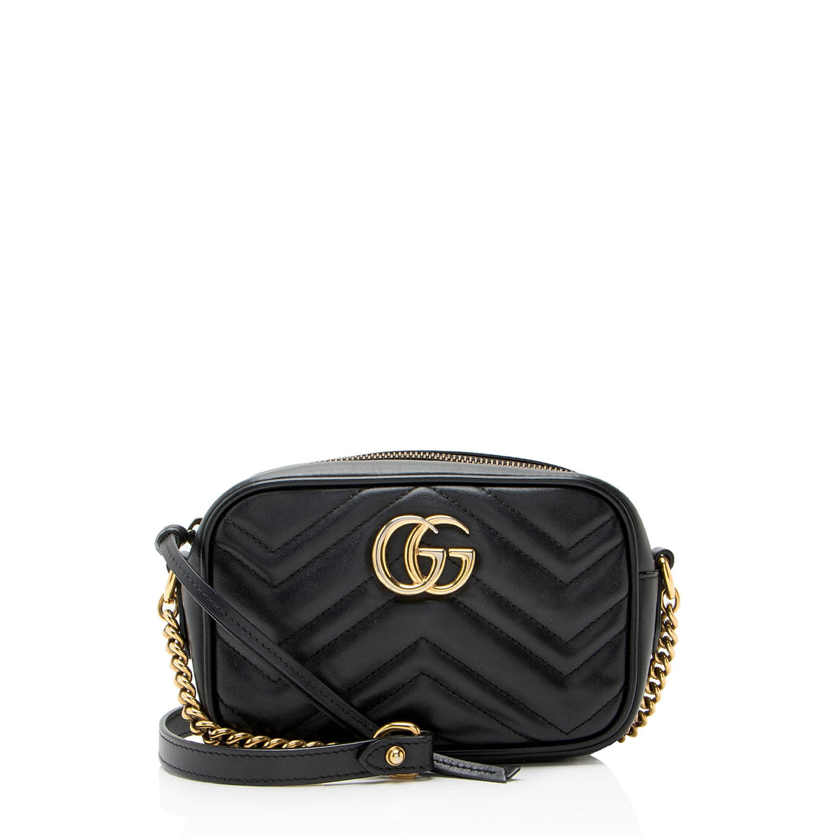 Gucci Matelasse Leather GG Marmont Mini Camera Bag