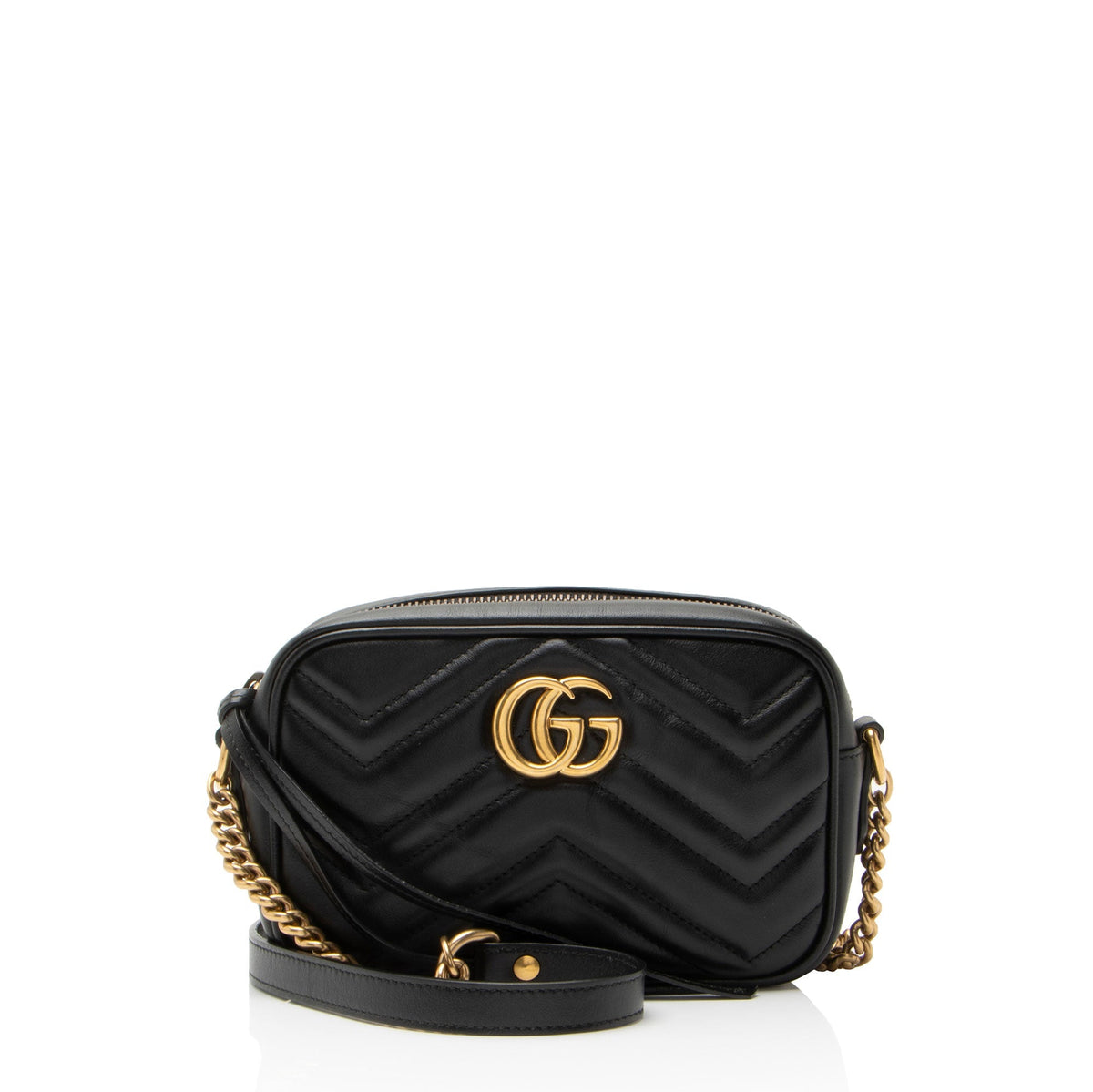 Gucci Matelasse Leather GG Marmont Mini Camera Bag
