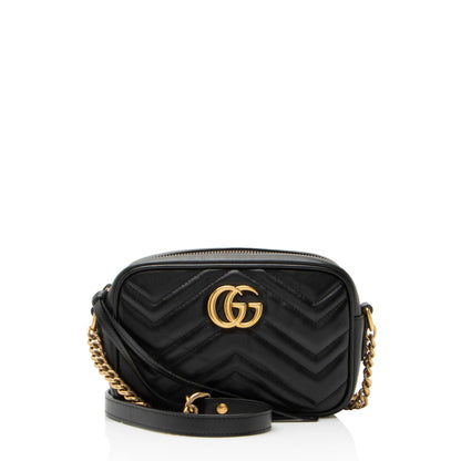 Gucci Matelasse Leather GG Marmont Mini Camera Bag