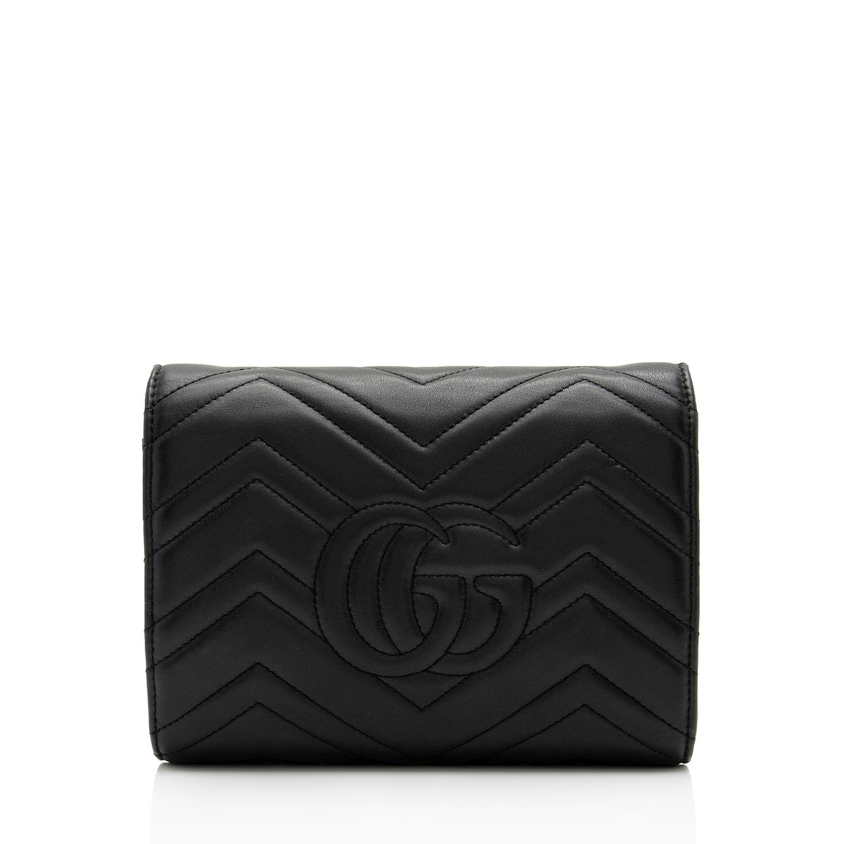 Gucci Matelasse Leather GG Marmont Mini Square Chain Bag (SHF-WW8qZG)