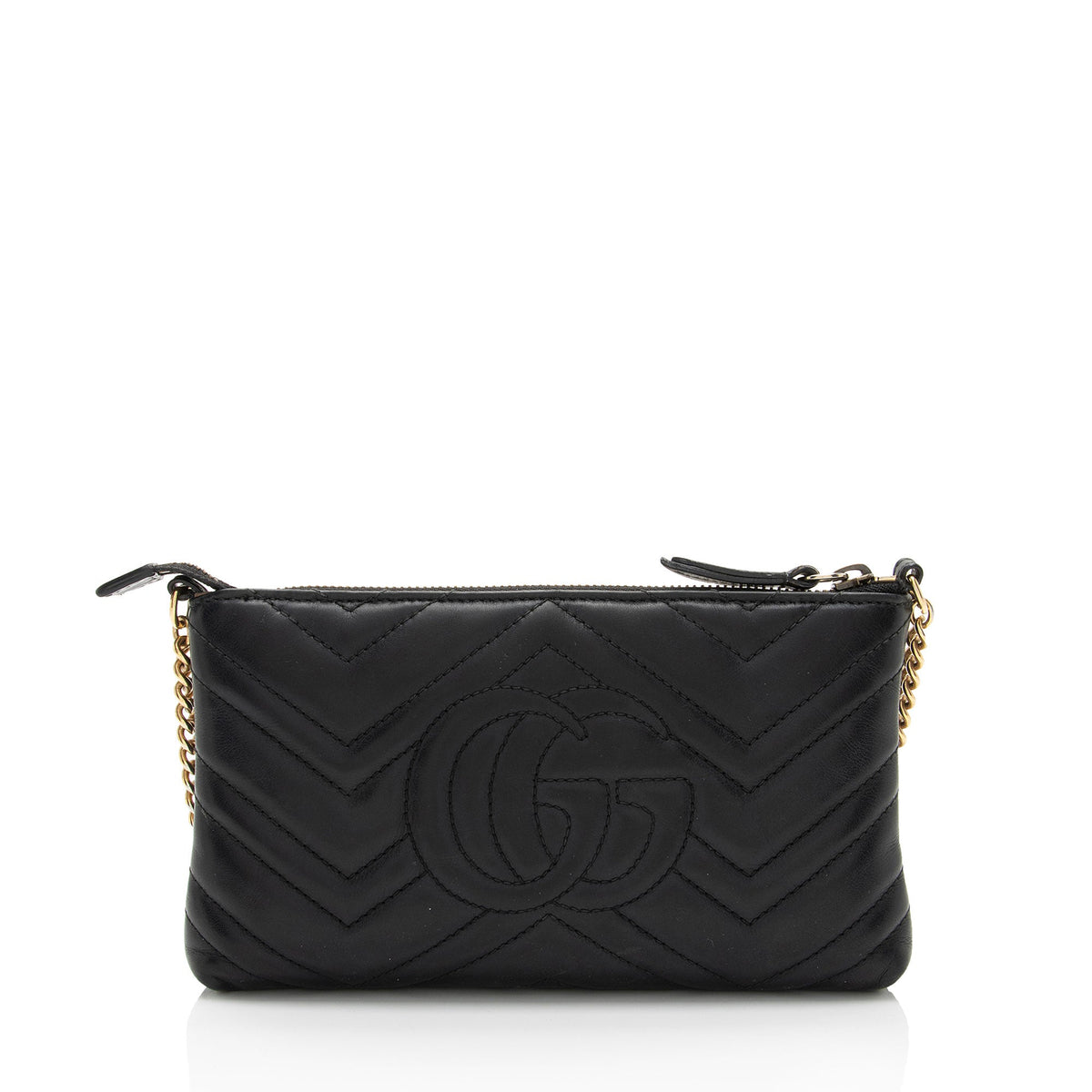 Gucci Matelasse Leather GG Marmont Mini Chain Bag (SHF-0W5BH4)