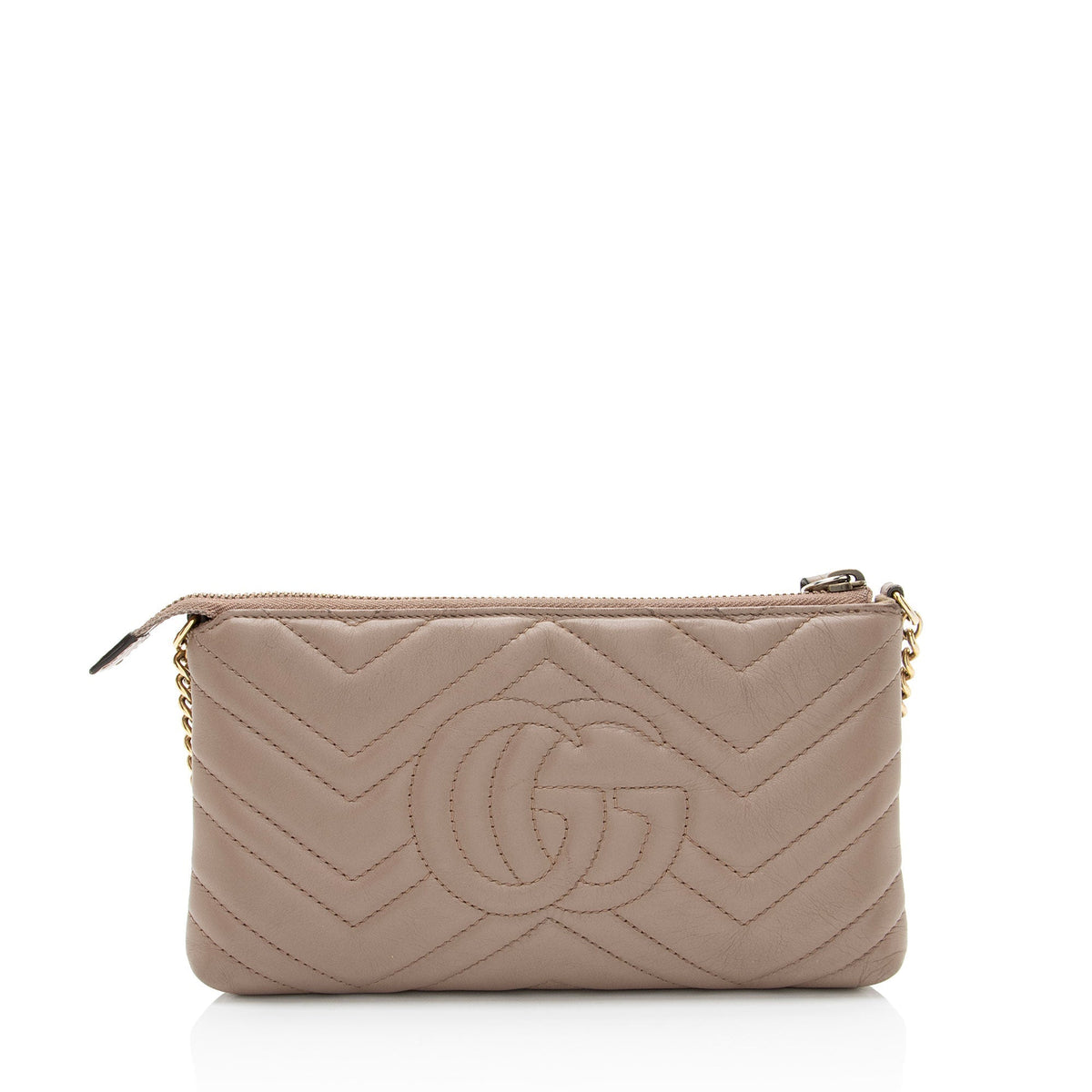 Gucci Matelasse Leather GG Marmont Mini Chain Bag