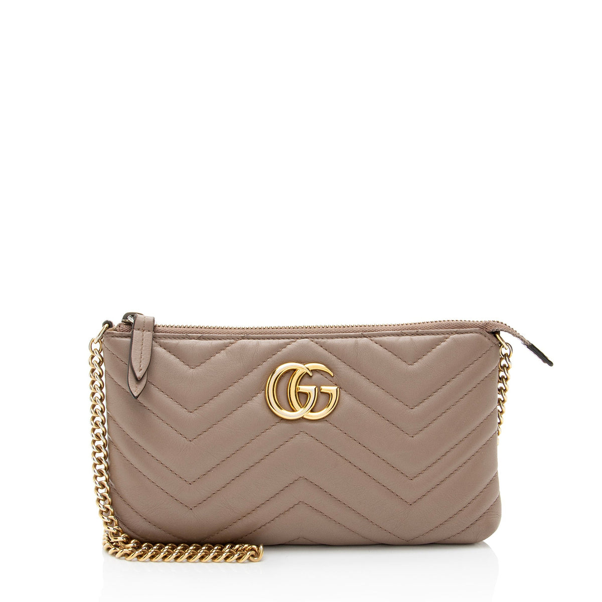 Gucci Matelasse Leather GG Marmont Mini Chain Bag