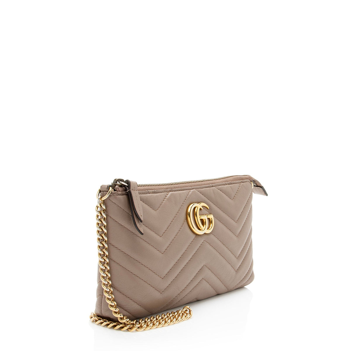 Gucci Matelasse Leather GG Marmont Mini Chain Bag
