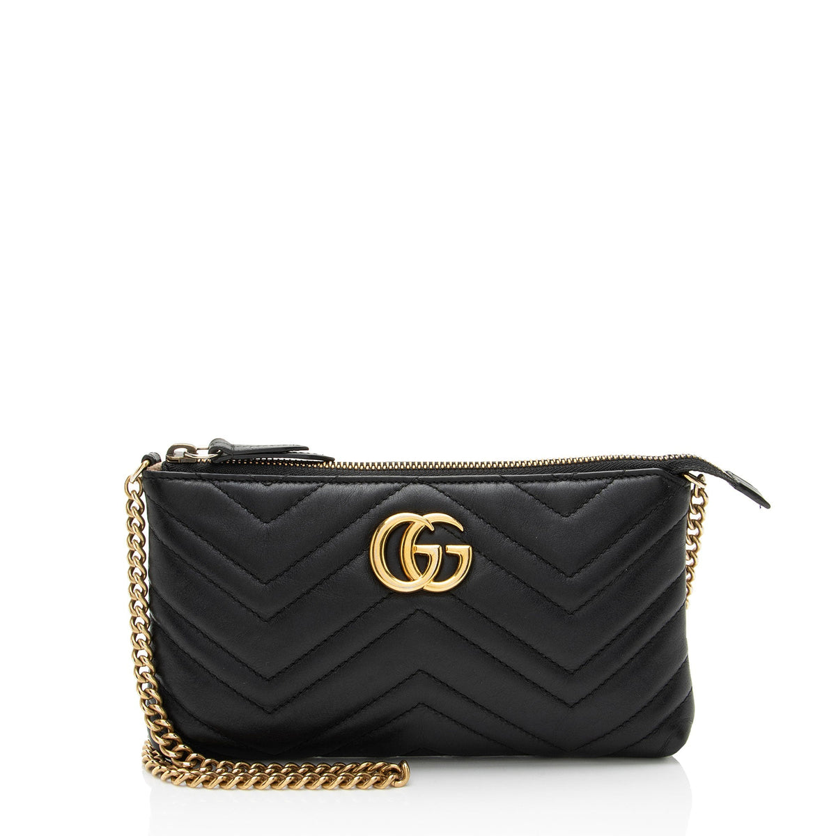 Gucci Matelasse Leather GG Marmont Mini Chain Bag