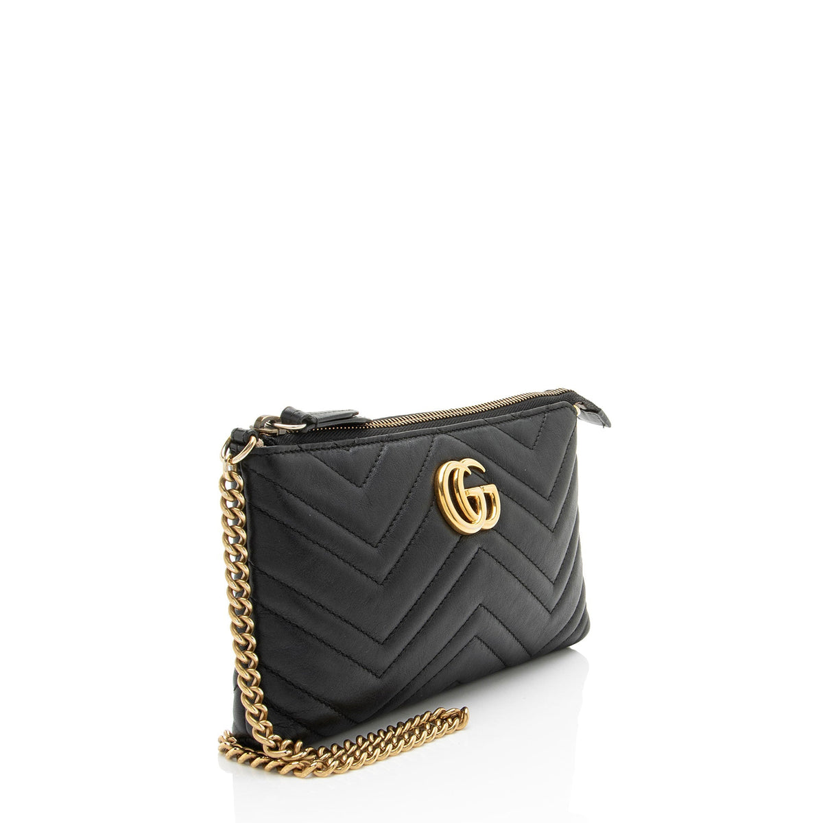 Gucci Matelasse Leather GG Marmont Mini Chain Bag