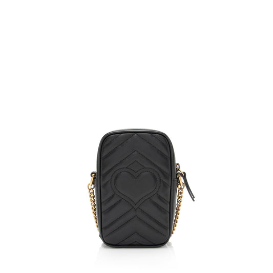 Gucci Matelasse Leather GG Marmont Mini Crossbody Bag (SHF-37j21T)