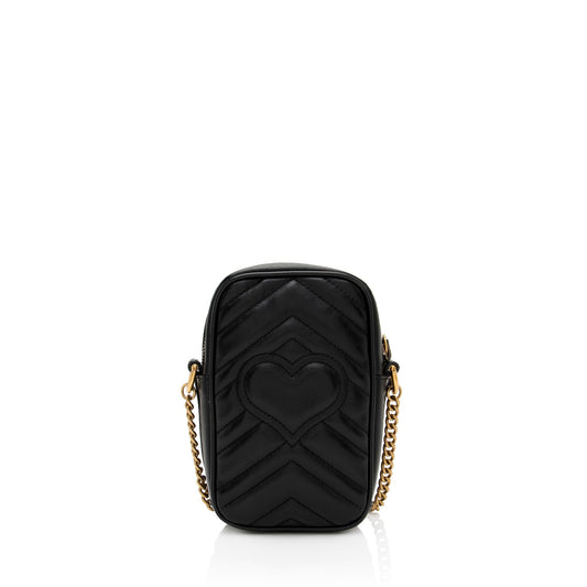 Gucci Matelasse Leather GG Marmont Mini Crossbody (SHF-pySpXY)
