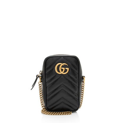 Gucci Matelasse Leather GG Marmont Mini Crossbody (SHF-1qHFM7)