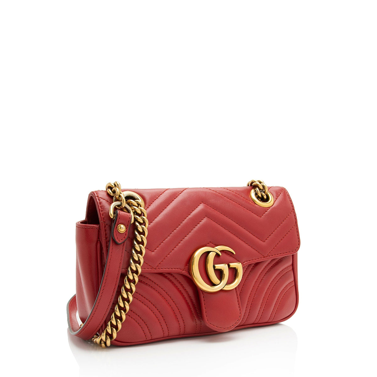 Gucci Matelasse Leather GG Marmont Mini Flap Bag