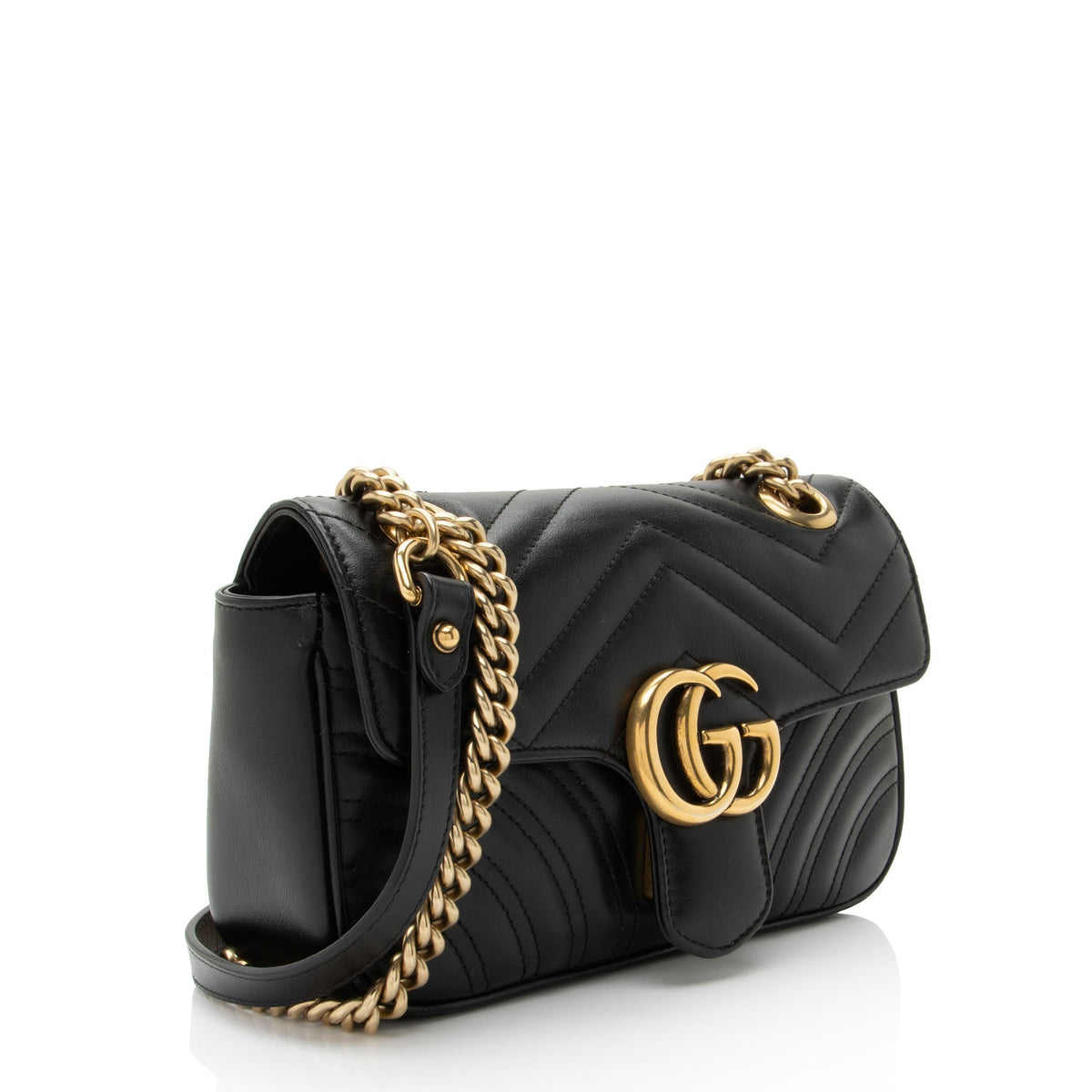 Gucci Matelasse Leather GG Marmont Mini Flap Bag