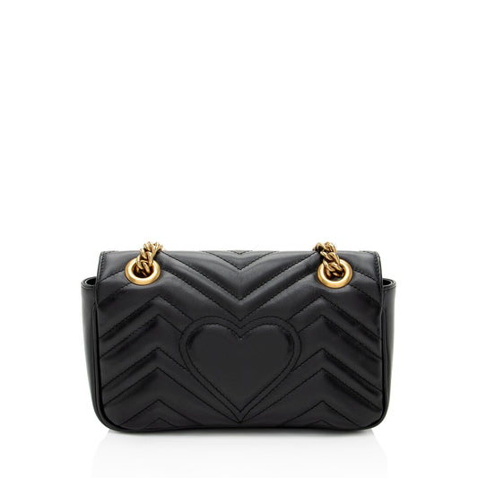 Gucci Matelasse Leather GG Marmont Small Flap Bag