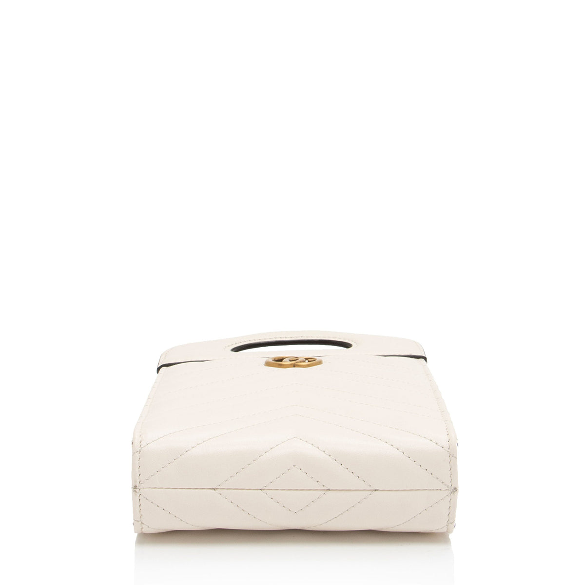 Gucci Matelasse Leather GG Marmont Mini Slip Top Handle (SHF-krsWgi)