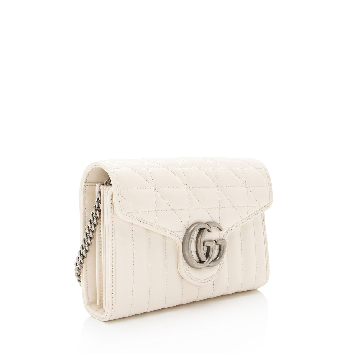 Gucci Matelasse Leather GG Marmont Mini Wallet on Chain Bag (SHF-NRc6CP)