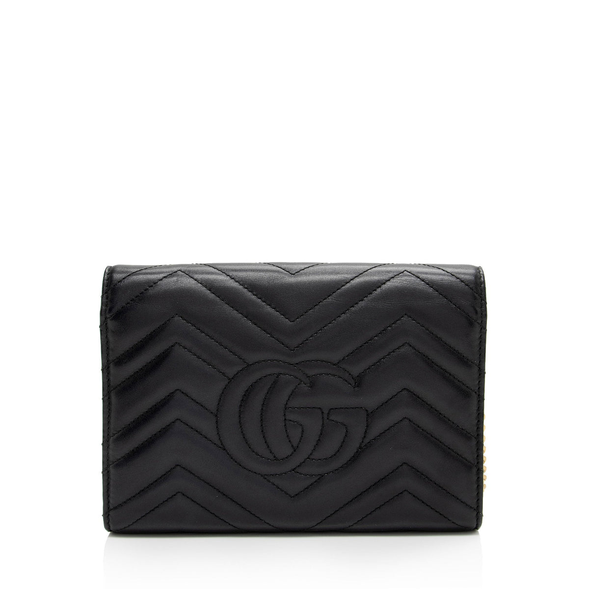 Gucci Matelasse Leather GG Marmont Mini Wallet on Chain Bag (SHF-0WR0OD)
