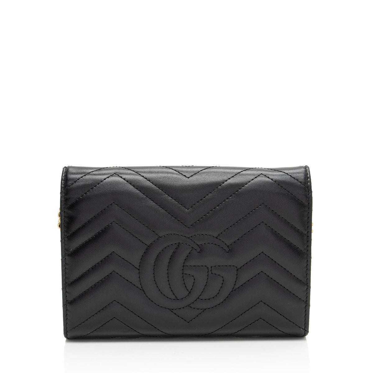 Gucci Matelasse Leather GG Marmont Mini Wallet on Chain (SHF-iDhqds)