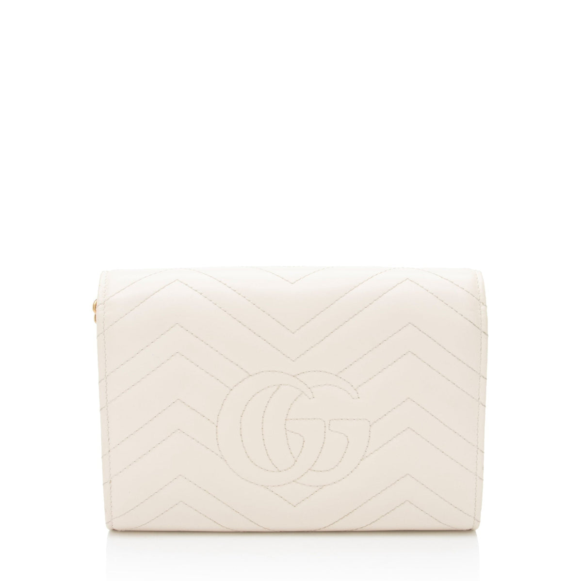 Gucci Matelasse Leather GG Marmont Wallet on Chain