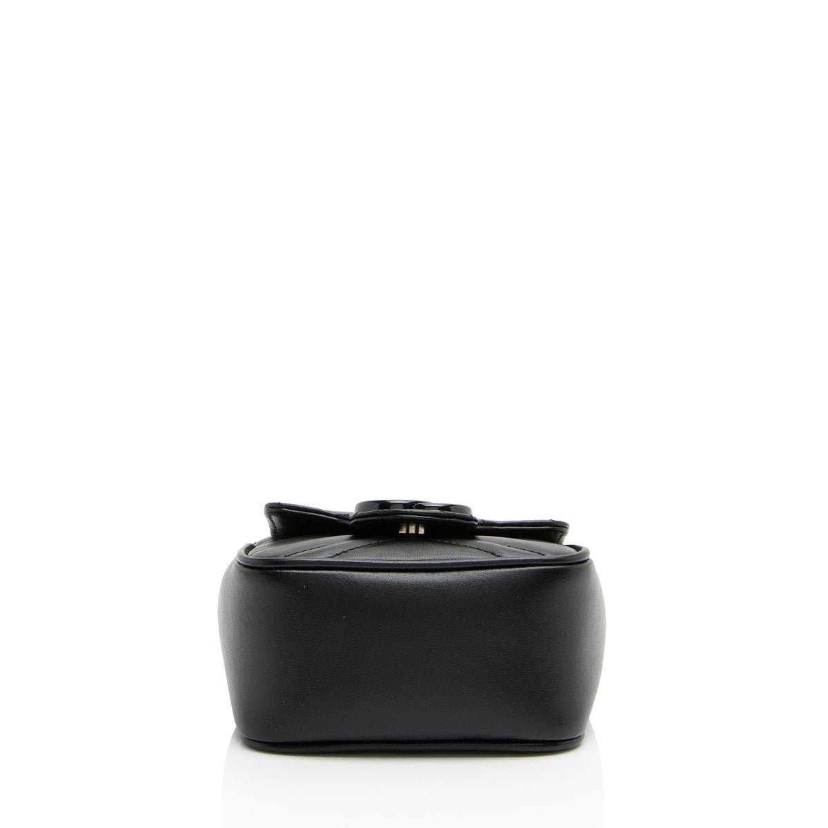 Gucci Matelasse Leather GG Marmont Monochrome Square Chain Belt Bag