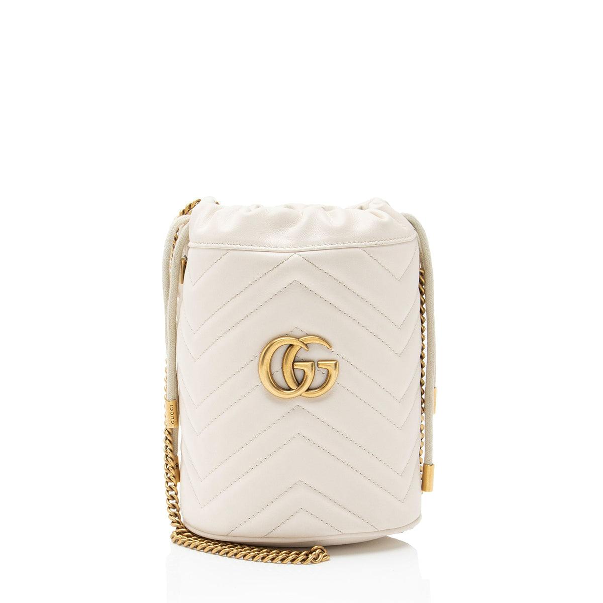 Gucci Matelasse Leather GG Marmont Small Bucket Bag