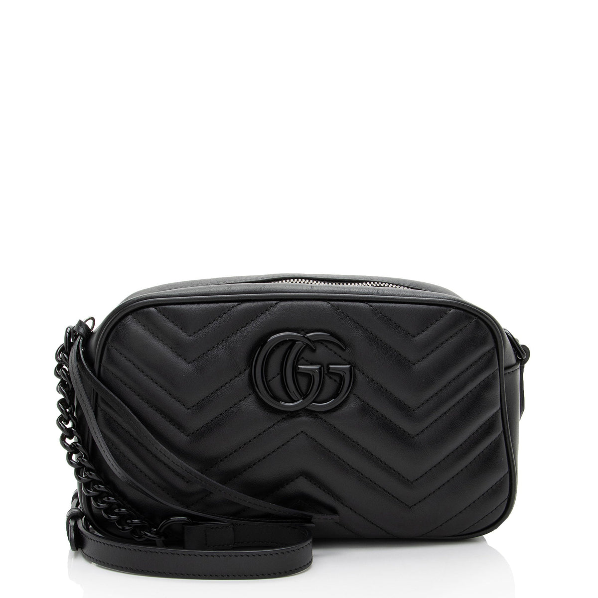 Gucci Matelasse Leather Monochrome GG Marmont Small Camera Bag