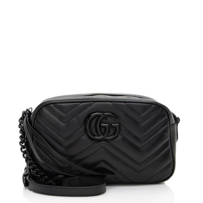 Gucci Matelasse Leather Monochrome GG Marmont Small Camera Bag