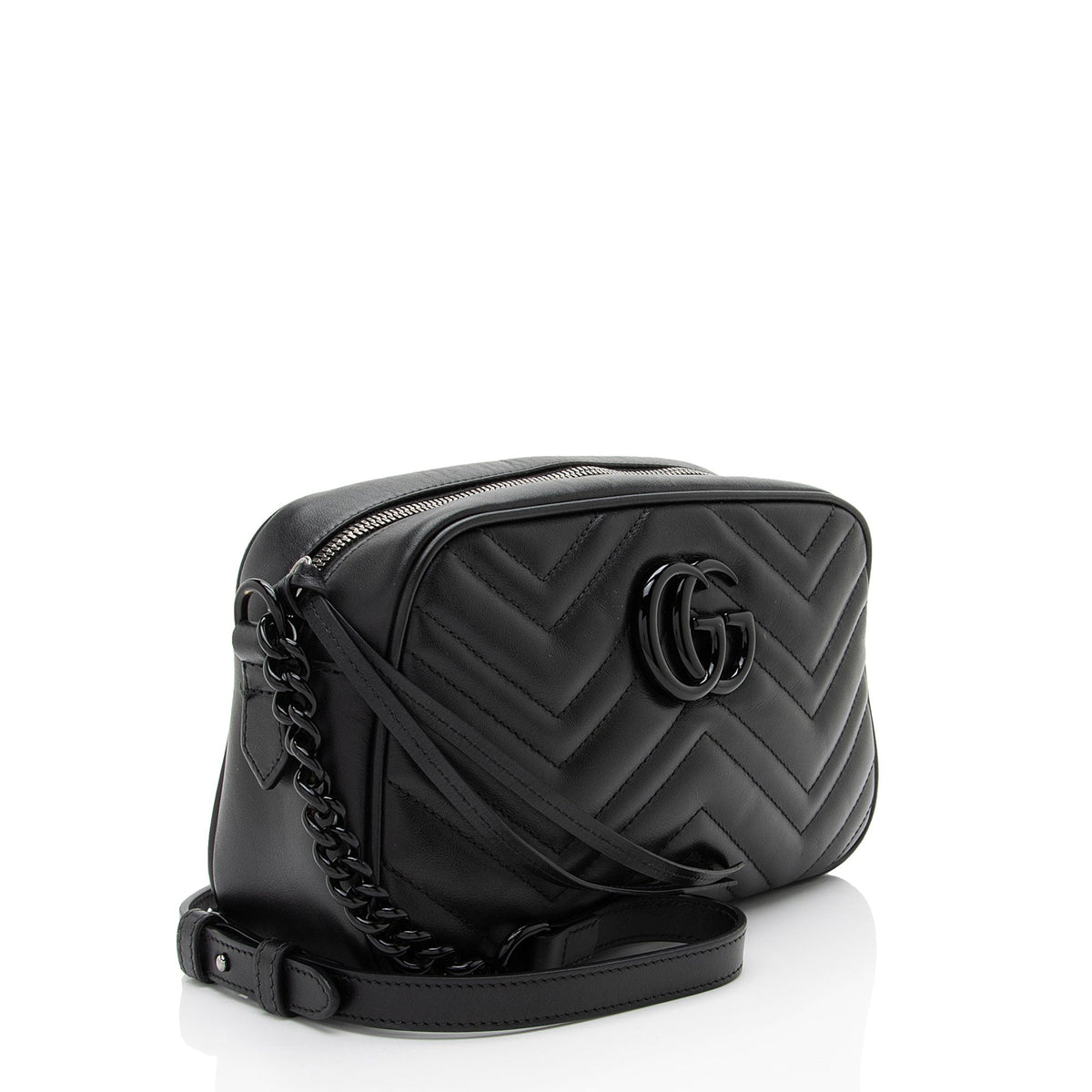 Gucci Matelasse Leather Monochrome GG Marmont Small Camera Bag