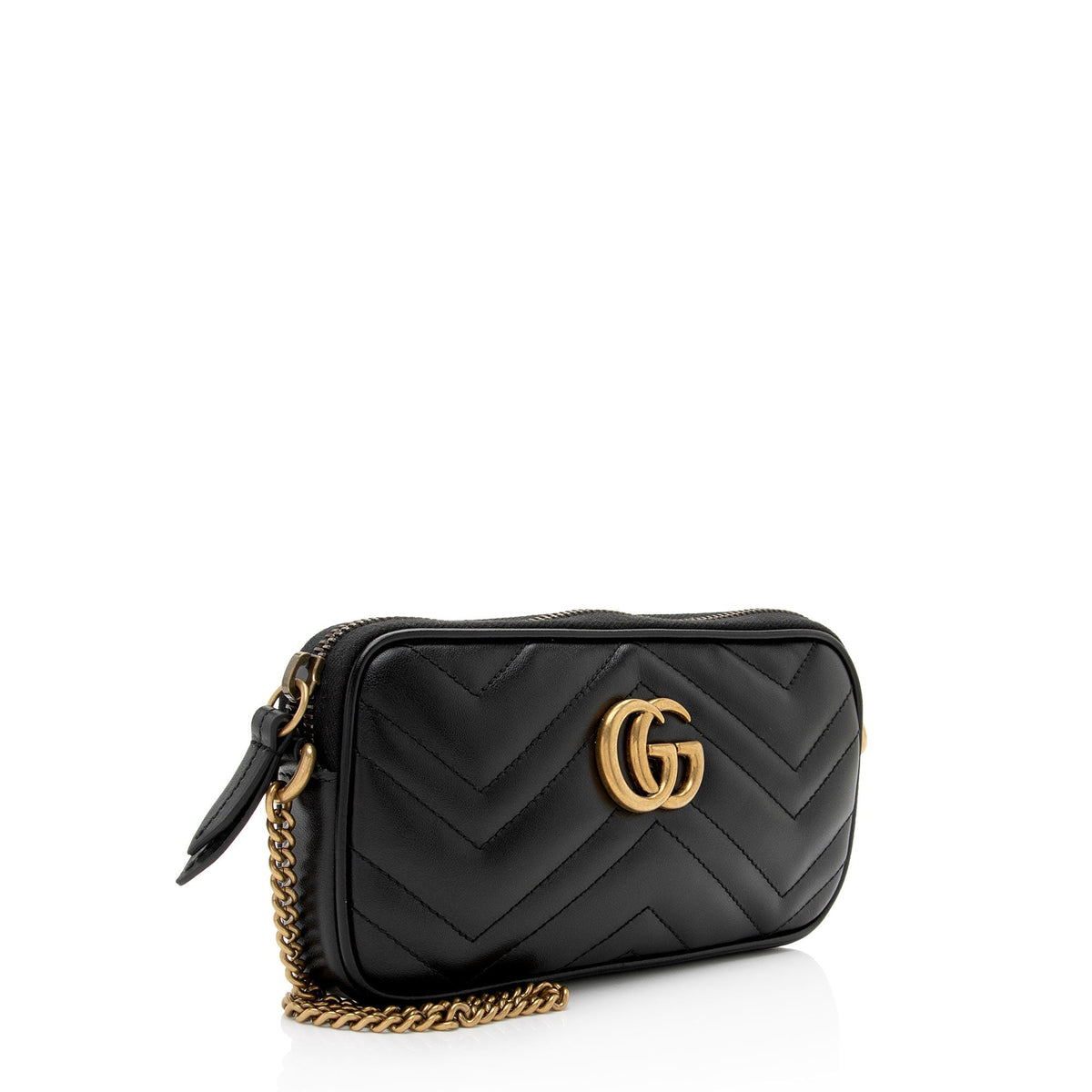 Gucci Matelasse Leather GG Marmont Small Crossbody (SHF-uIfq9U)