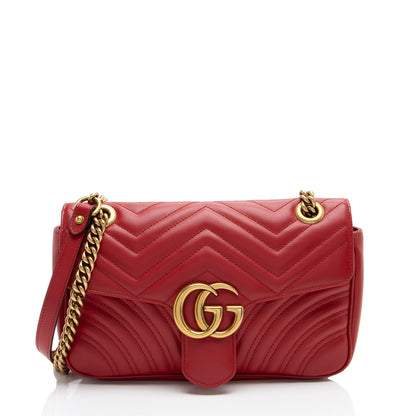 Gucci Matelasse Leather GG Marmont Small Flap Bag (SHF-RkMP3j)