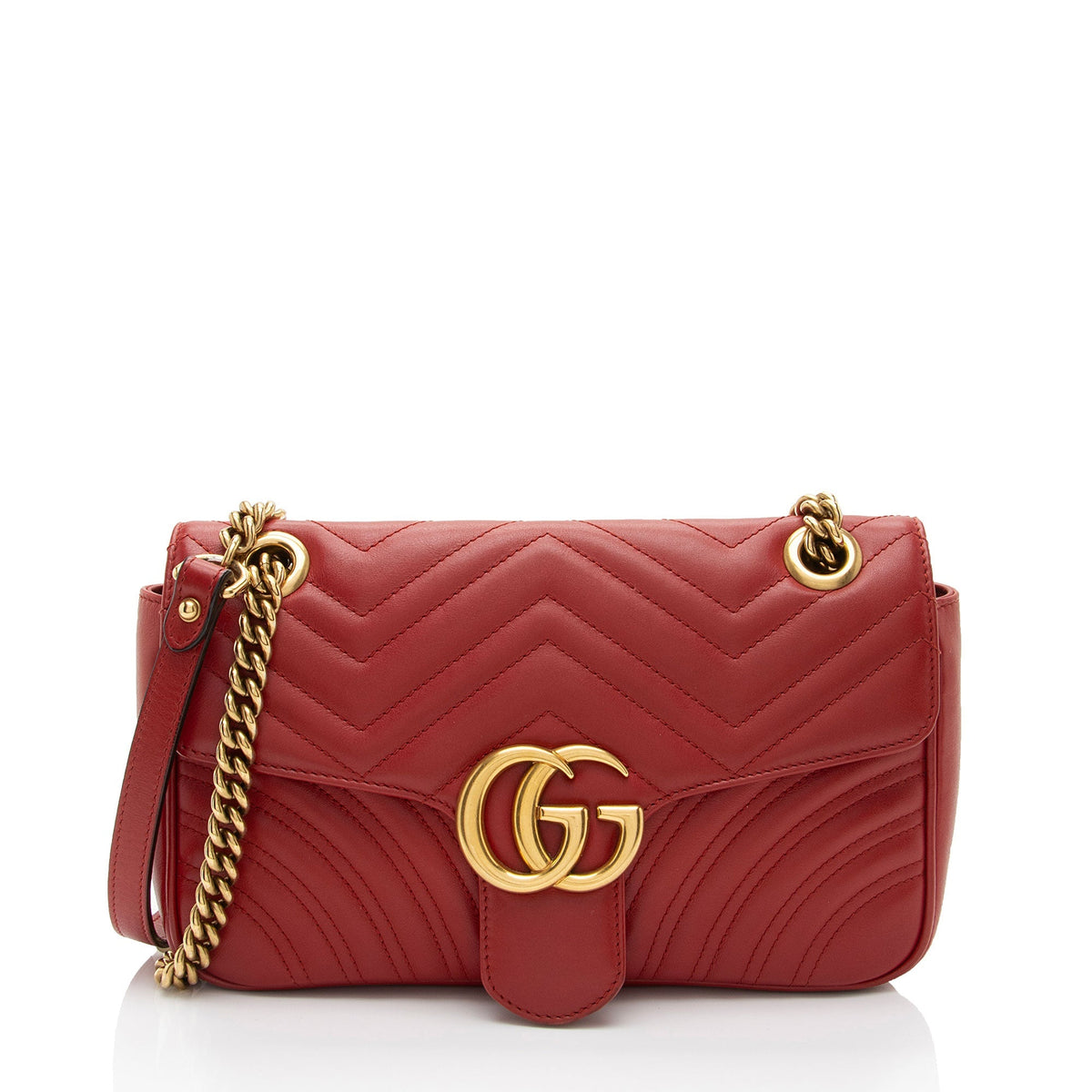 Gucci Matelasse Leather GG Marmont Medium Flap Bag