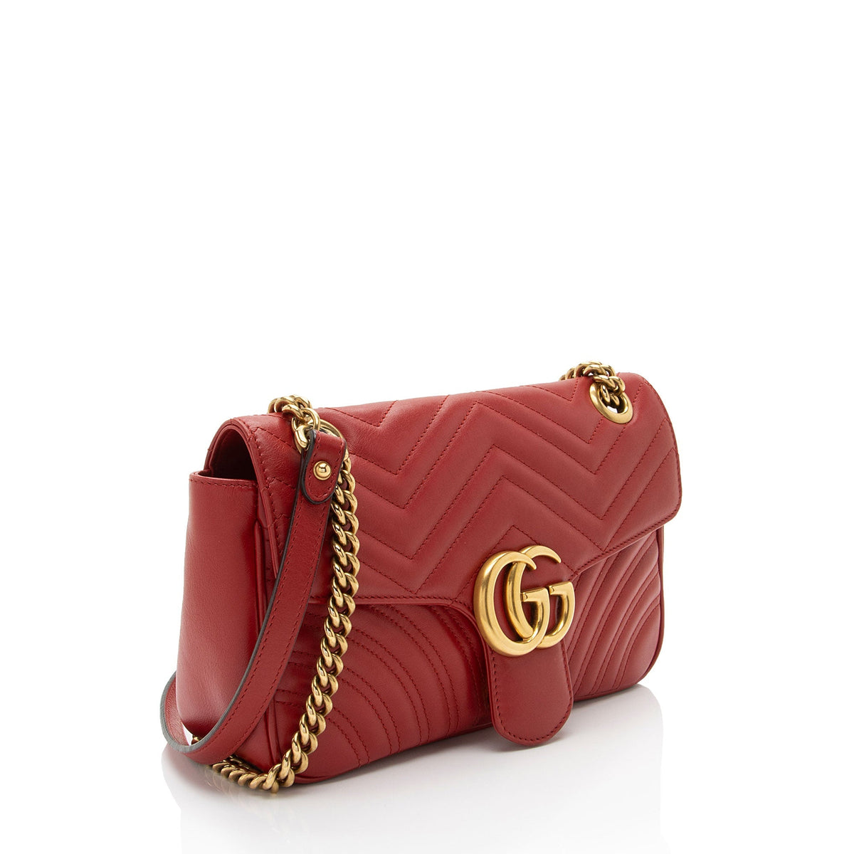 Gucci Matelasse Leather GG Marmont Medium Flap Bag