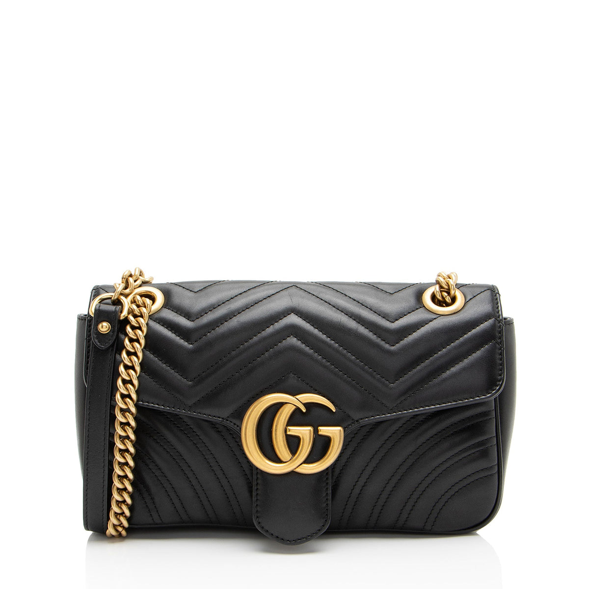 Gucci Matelasse Leather GG Marmont Small Flap Bag (SHF-PLODJy)