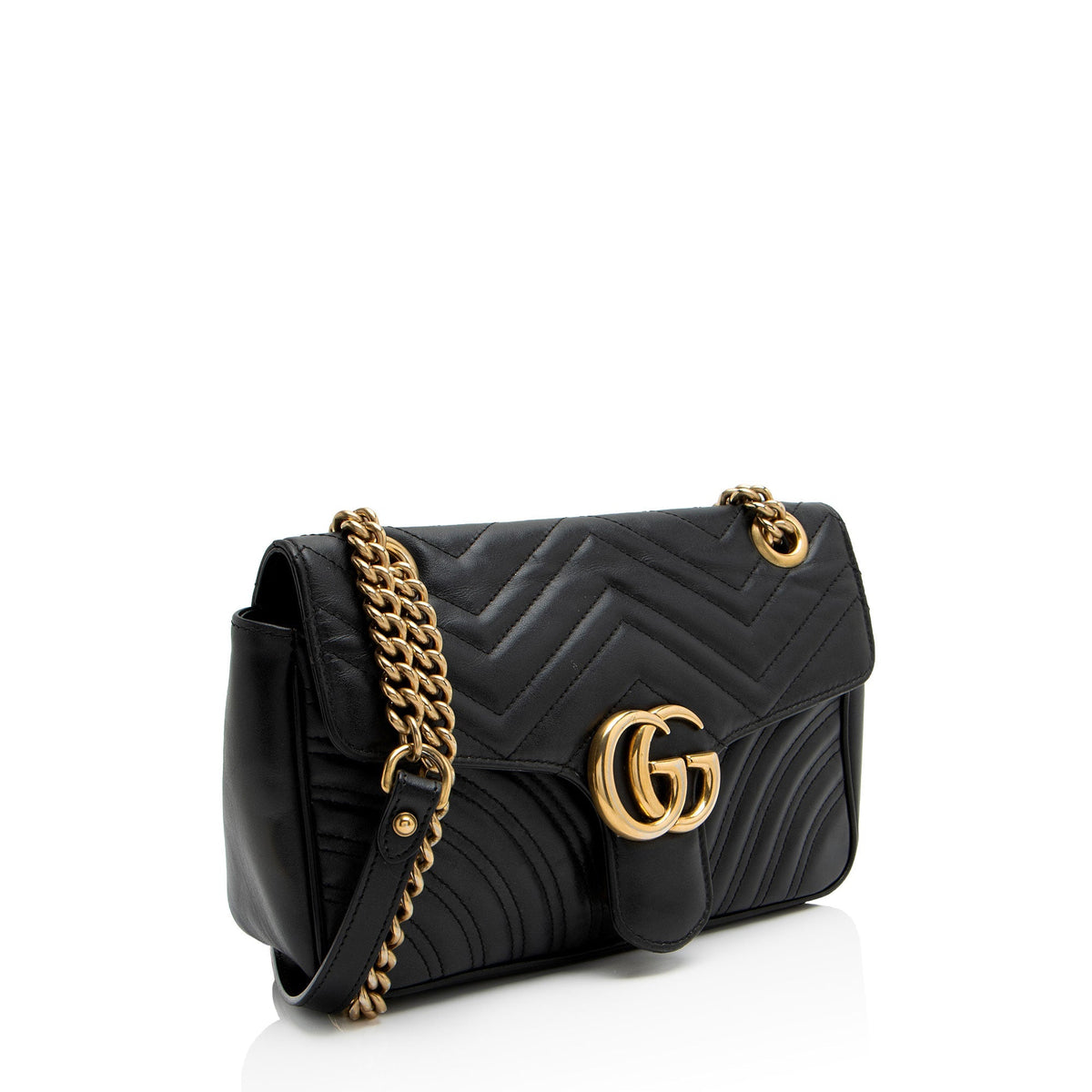 Gucci Matelasse Leather GG Marmont Medium Flap Bag