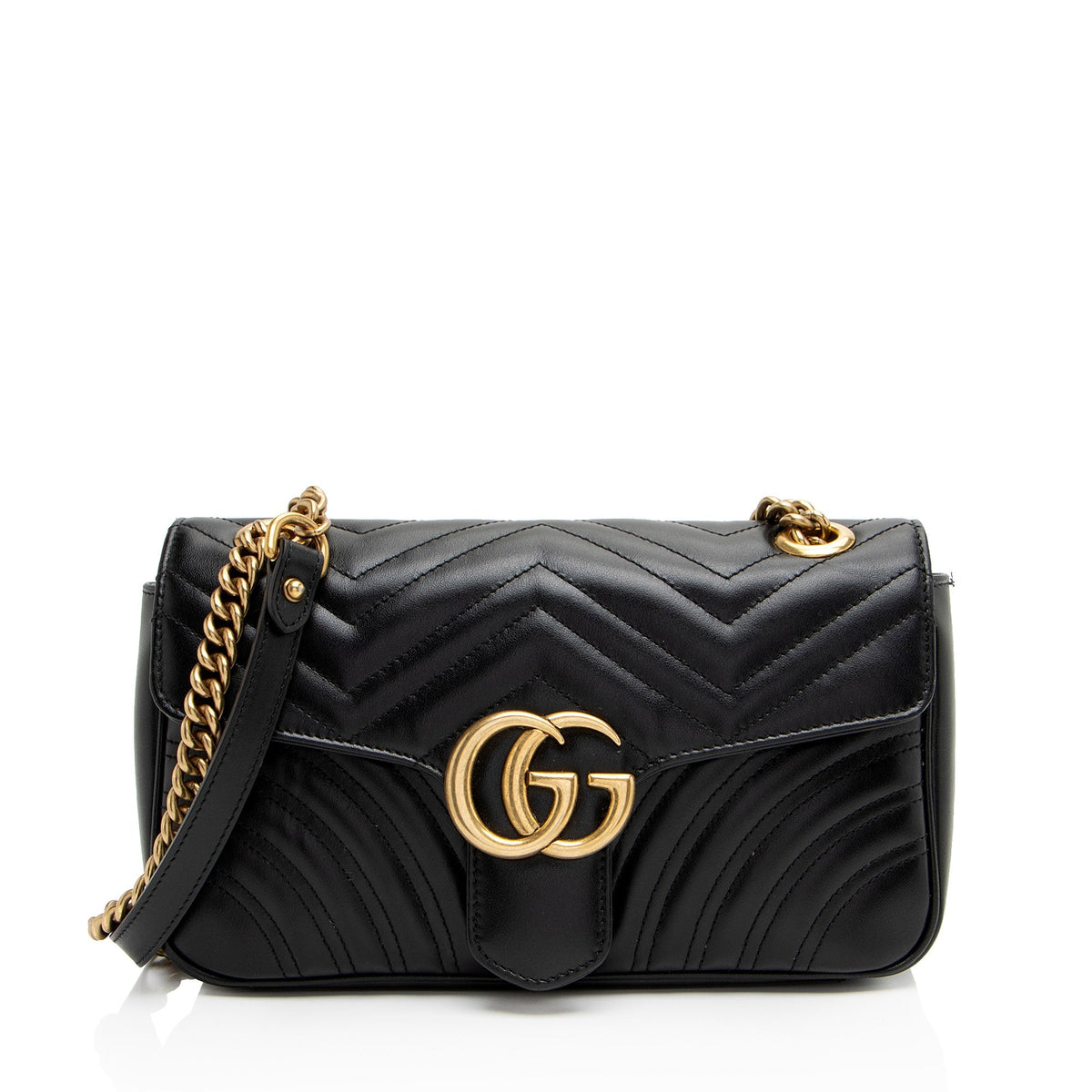 Gucci Matelasse Leather GG Marmont Medium Flap Bag