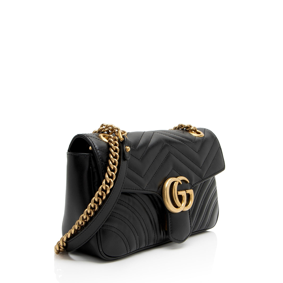 Gucci Matelasse Leather GG Marmont Medium Flap Bag