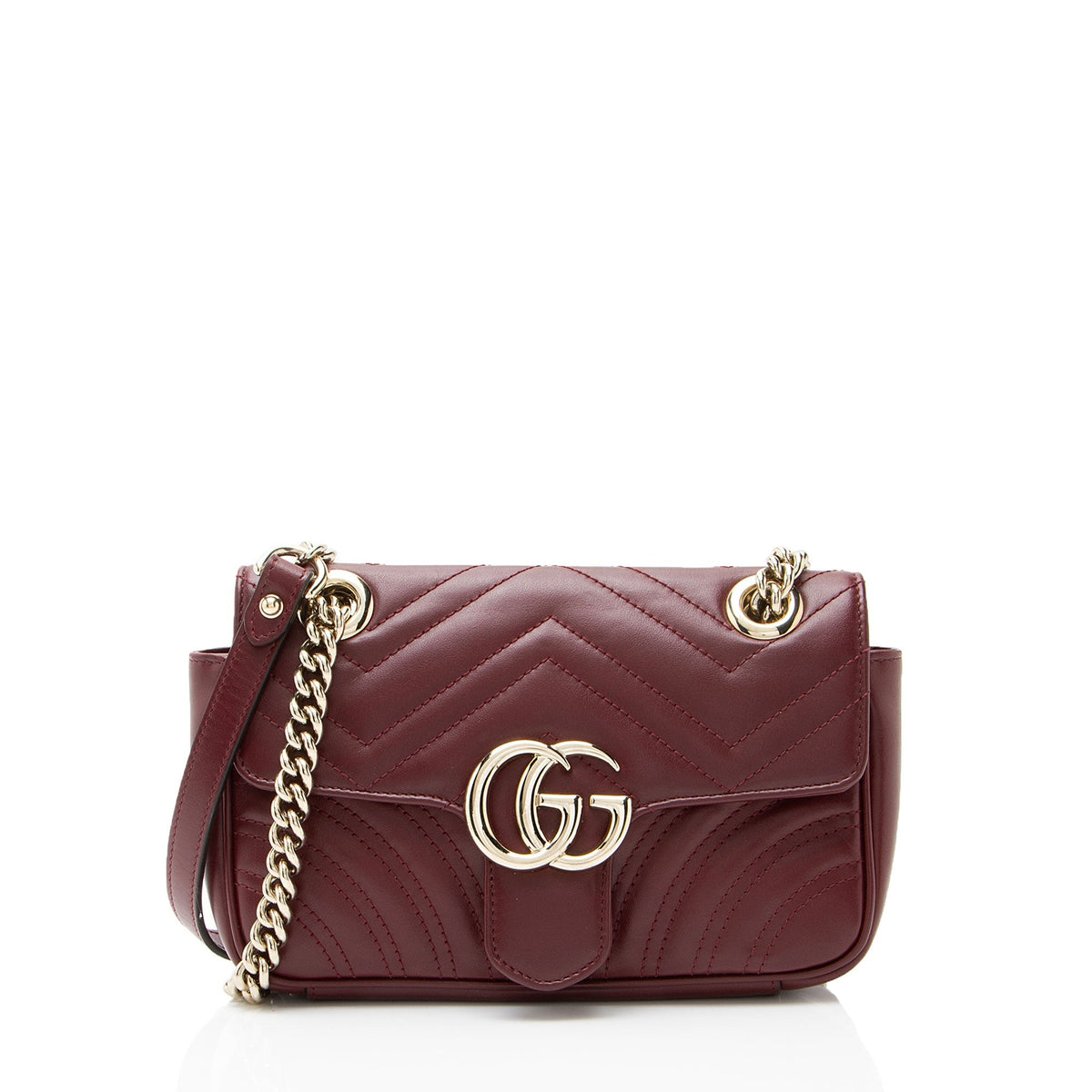 Gucci Matelasse Leather GG Marmont Small Flap Bag