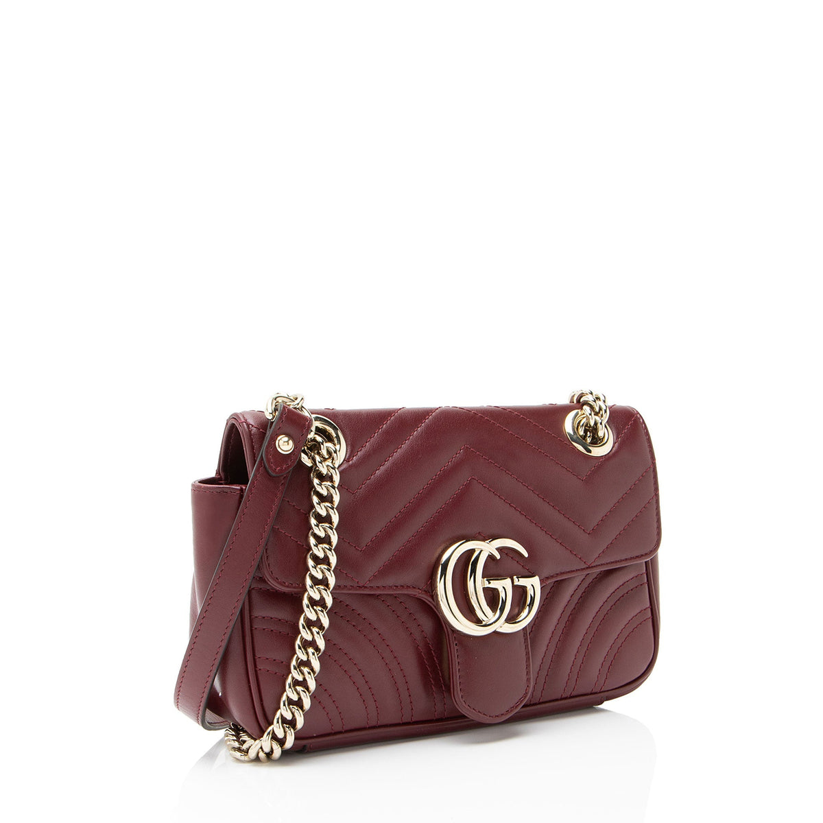 Gucci Matelasse Leather GG Marmont Small Flap Bag