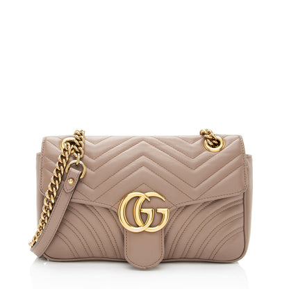 Gucci Matelasse Leather GG Marmont Medium Flap Bag