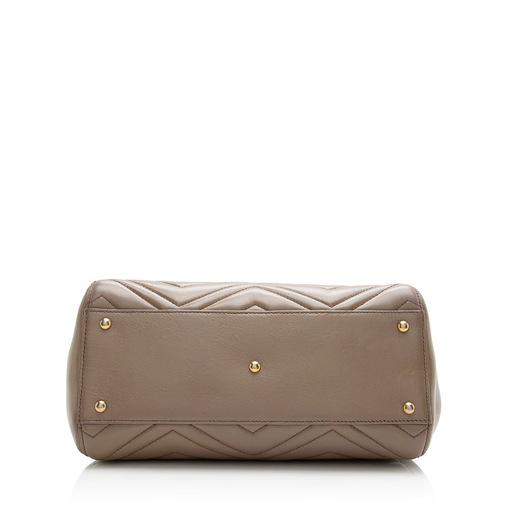 Gucci Matelasse Leather GG Marmont Small Satchel - FINAL SALE (SHF-21710)