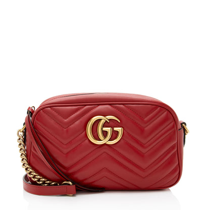 Gucci Matelasse Leather GG Marmont Small Camera Bag