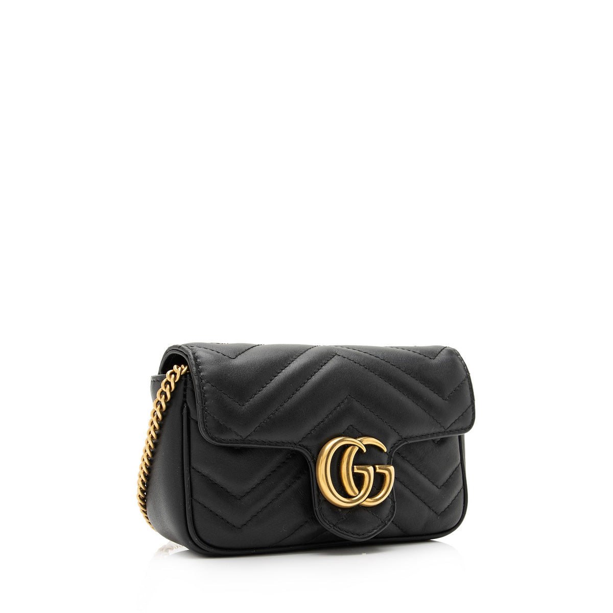 Gucci Matelasse Leather GG Marmont Super Mini Bag (SHF-23608)