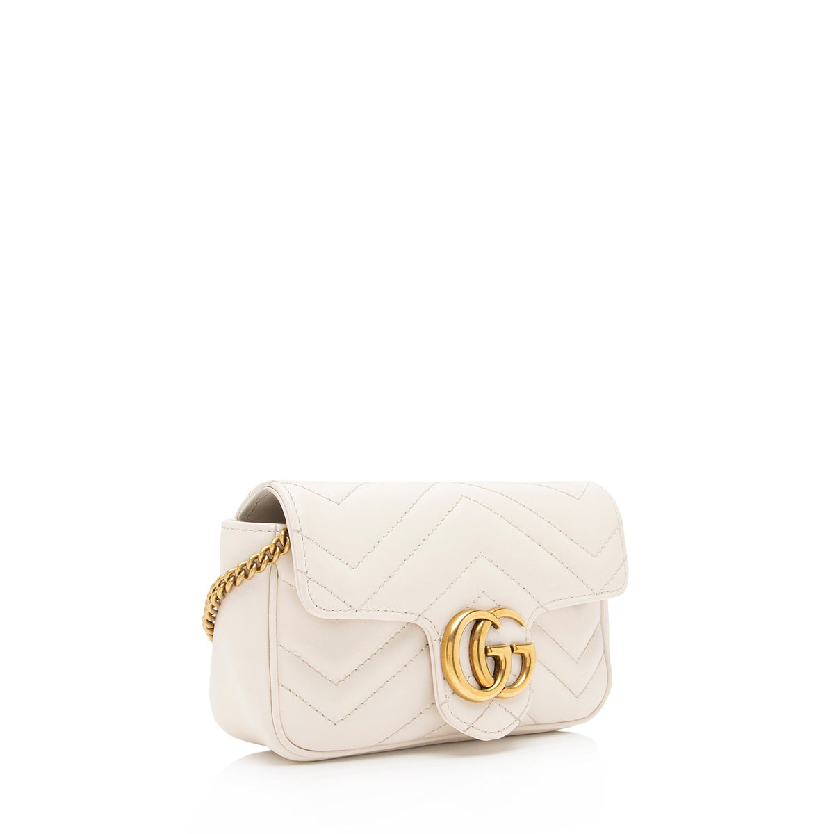 Gucci Matelasse Leather GG Marmont Super Mini Bag (SHF-23685)