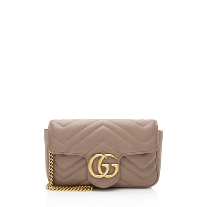 Gucci Matelasse Leather GG Marmont Super Mini Bag (SHF-5Cn5zY)