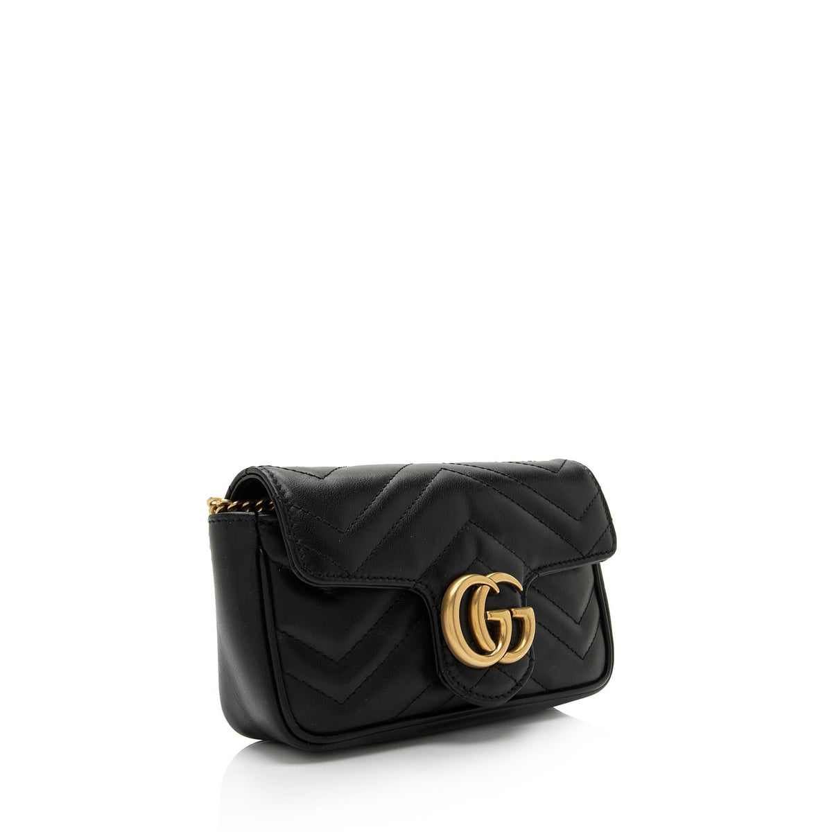 Gucci Matelasse Leather GG Marmont Super Mini Bag (SHF-sC7a2m)